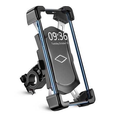 FOCBYE Bike Phone Mount, [One-Hand Operation] 360° Rotate Motorcycle Phone Mount, Phone Holder for Bike Scooter Handlebar Compatible with iPhone 13 Pro Max/12 Mini/11/XS Max XR/X/8, 4.5”-7.2” Phone