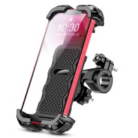 FOCBYE Bike Phone Mount, Upgrade [Full Protection] [Security Lock] Motorcycle Phone Mount 360° Rotatable, Phone Holder for Bike, Scooter Handlebar, Widely Compatible with Cellphones (4.7-6.8”)